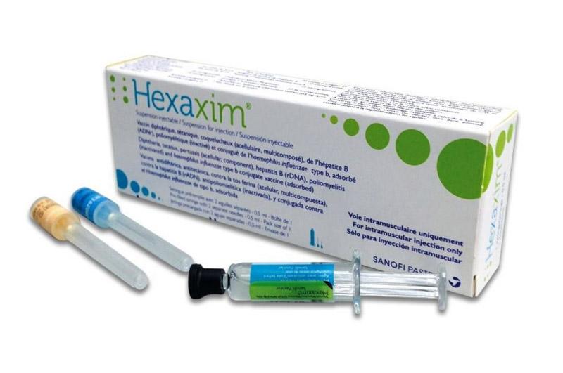 HEXAXIM – vắc xin 6 trong 1 (phòng 6 bệnh: ho gà, bạch hầu, uốn ván, viêm gan b, bại liệt và các bệnh do hib)
